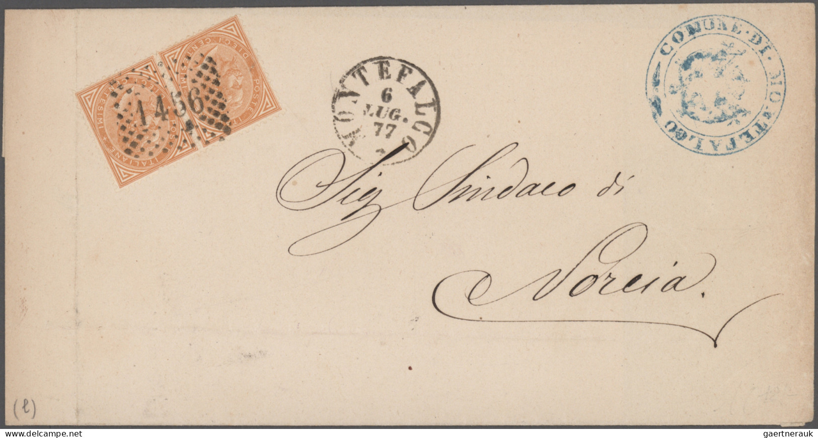 Italy: 1868/1958: Group Of 35 Covers, Postcards And Postal Stationery Items Incl - Verzamelingen