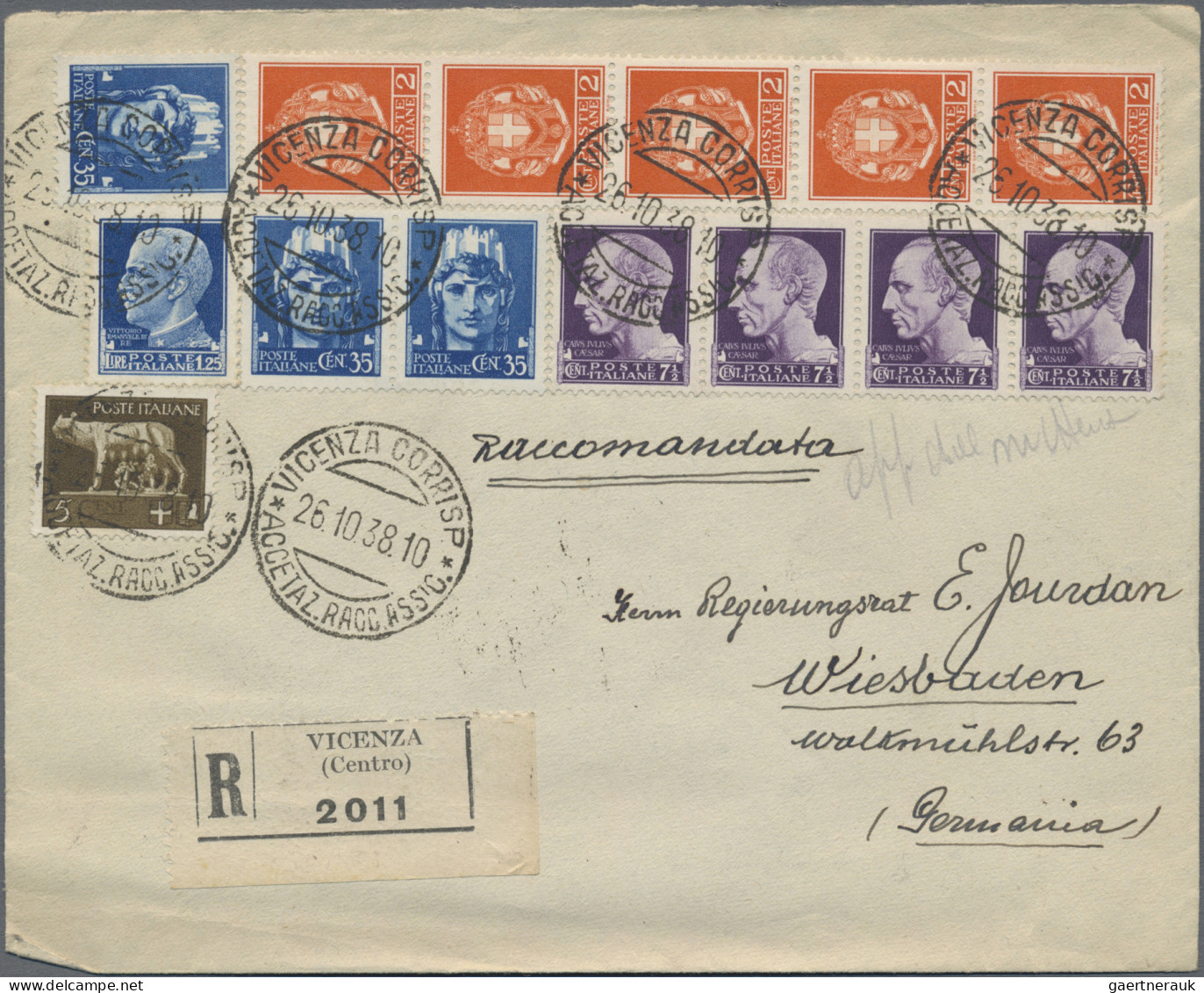 Italy: 1875/1960, Italy+some area, assortment of apprx. 60 covers/cards, nice ra