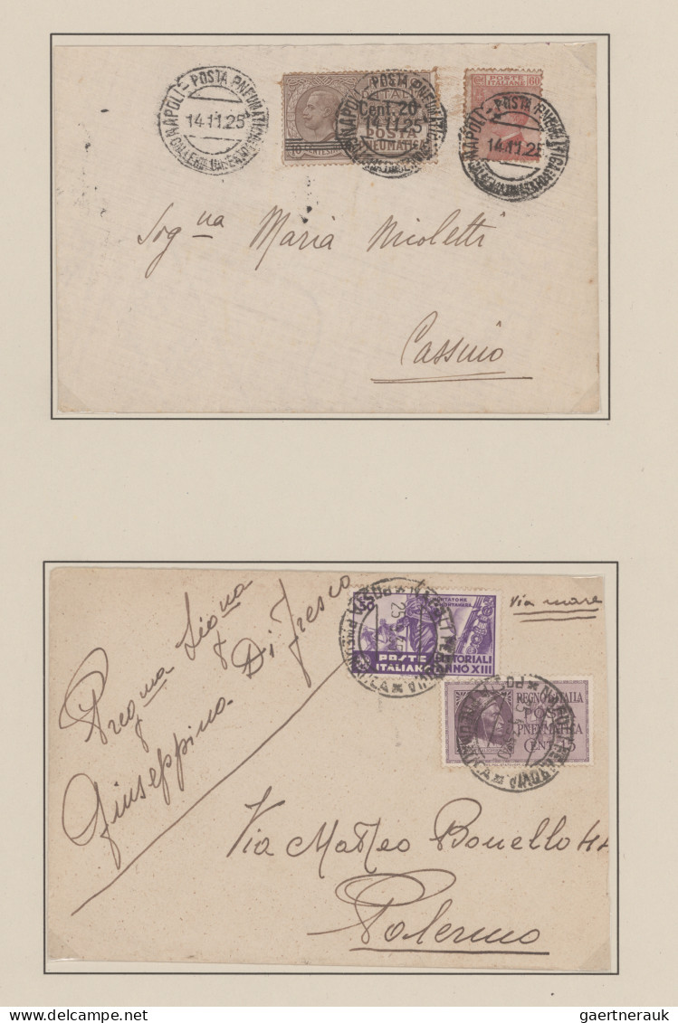 Italy: 1911/1980 (ca). "Express Mail" And "Pneumatic Mail", Exhibit Like Collect - Sammlungen