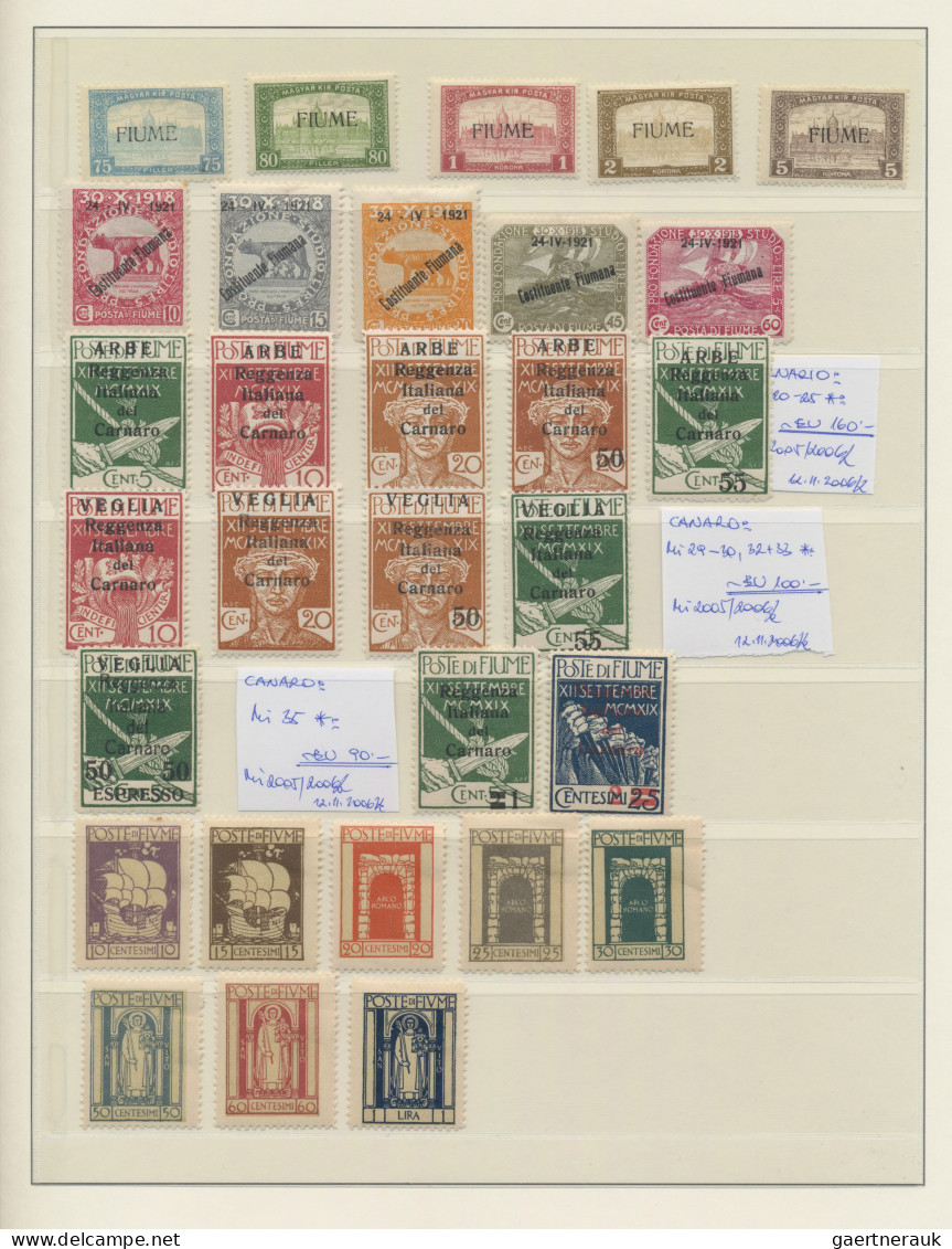 Italy: 1915/1945 (ca.), Italian Area, Mint Assortment On Stockpages Incl. Manzon - Colecciones