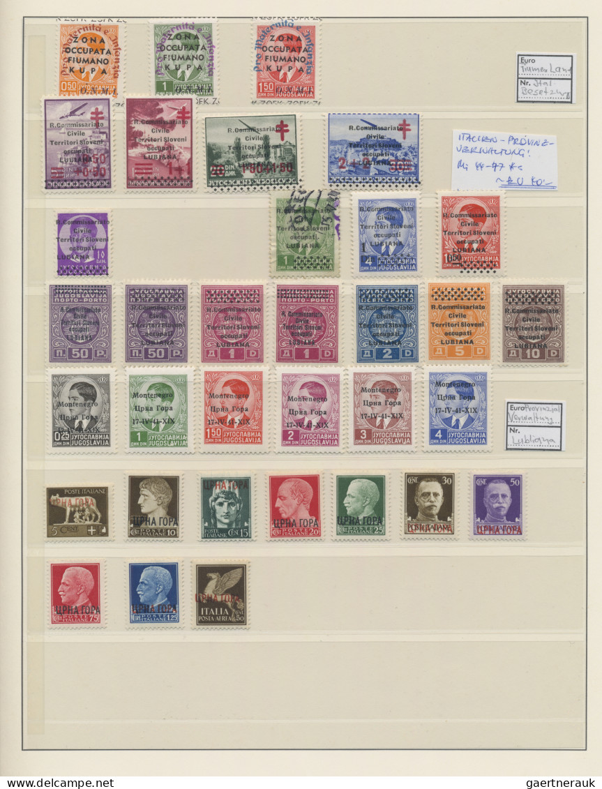 Italy: 1915/1945 (ca.), Italian Area, Mint Assortment On Stockpages Incl. Manzon - Colecciones