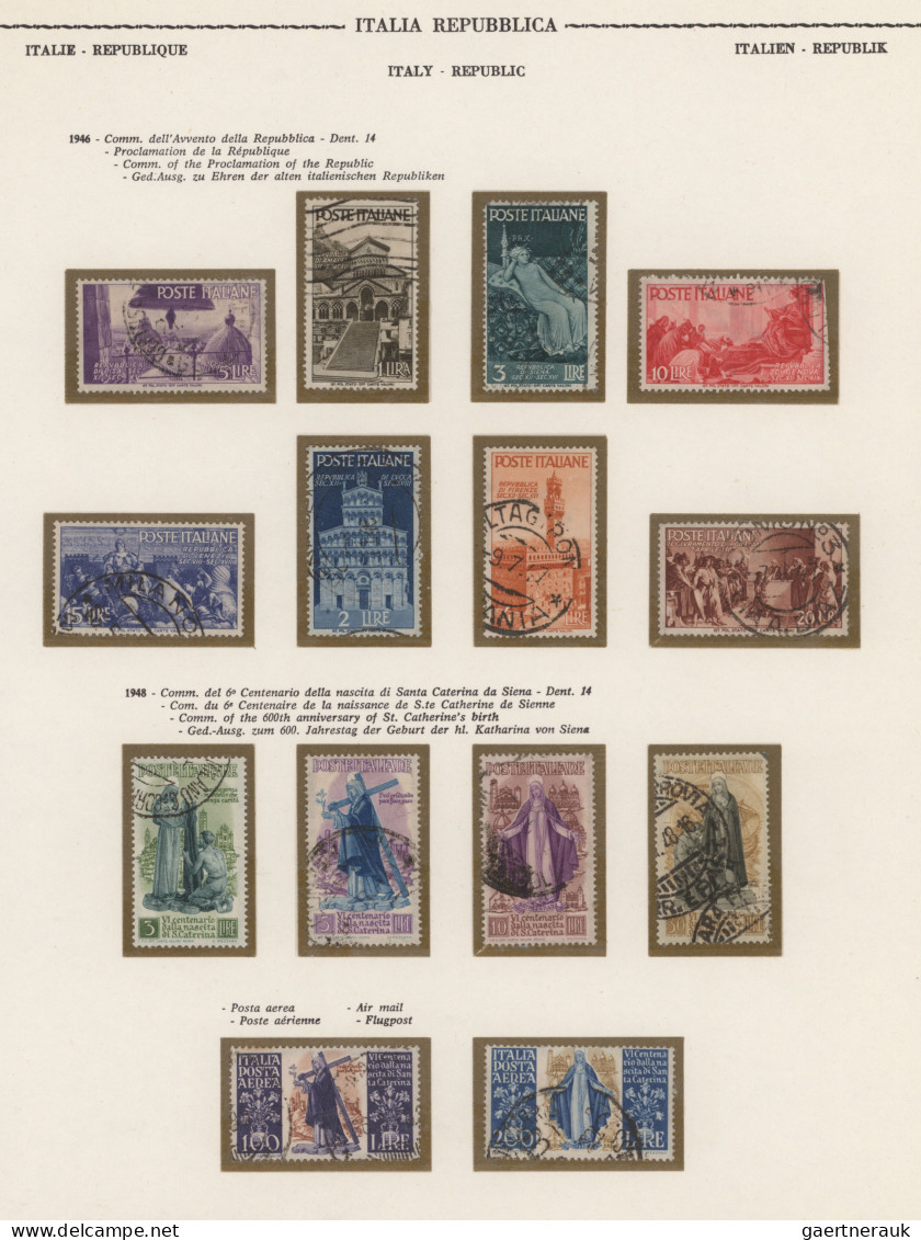 Italy: 1945/1984, Comprehensive Collection In A Binder, At Beginning In Used Con - Collections
