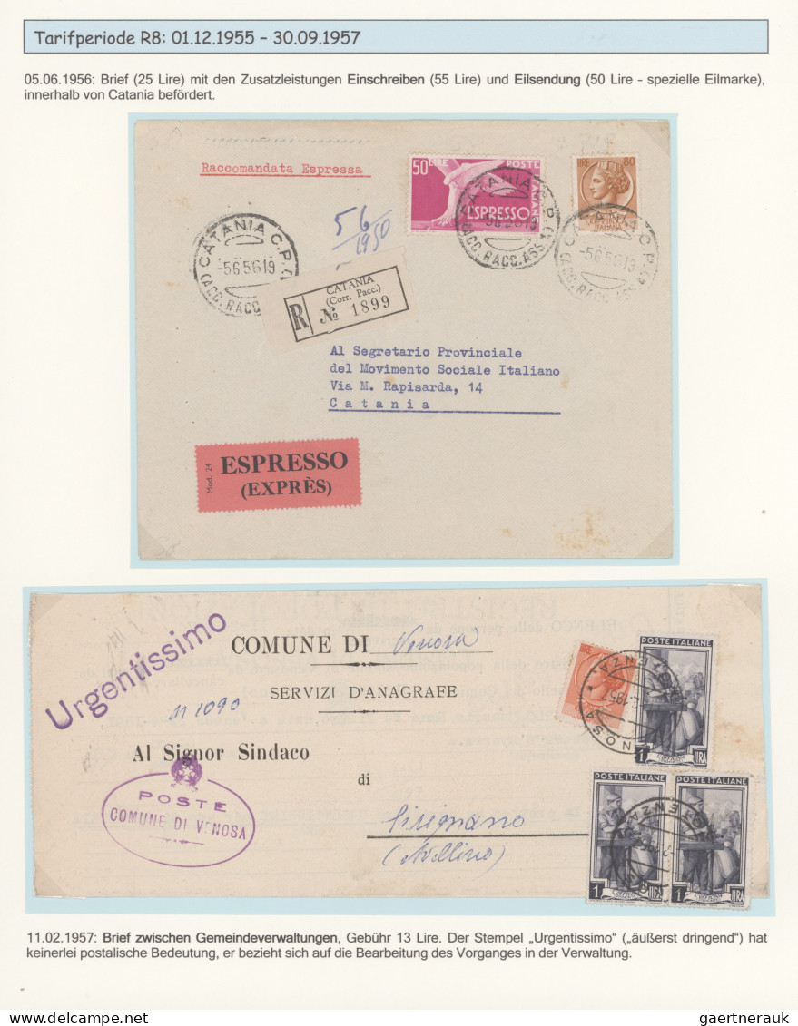 Italy: 1946/1960, Exhibition Collection "The Italian Domestic Rates 1946 - 1960" - Sammlungen