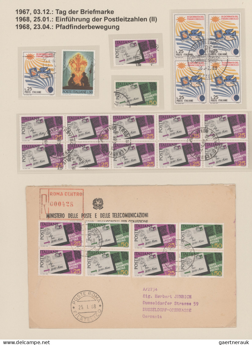Italy: 1946/1982, "The commemorative stamps of Italy", seven folders with an exh