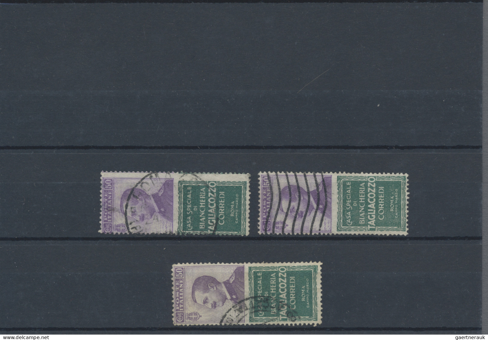 Italy - Se-tenants: 1924/1925, PUBBLICITARI, Valuable Stock Of Ca.180 Mint/used - Other