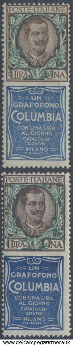 Italy - Se-tenants: 1924/1925, PUBBLICITARI, Valuable Stock Of Ca.180 Mint/used - Other