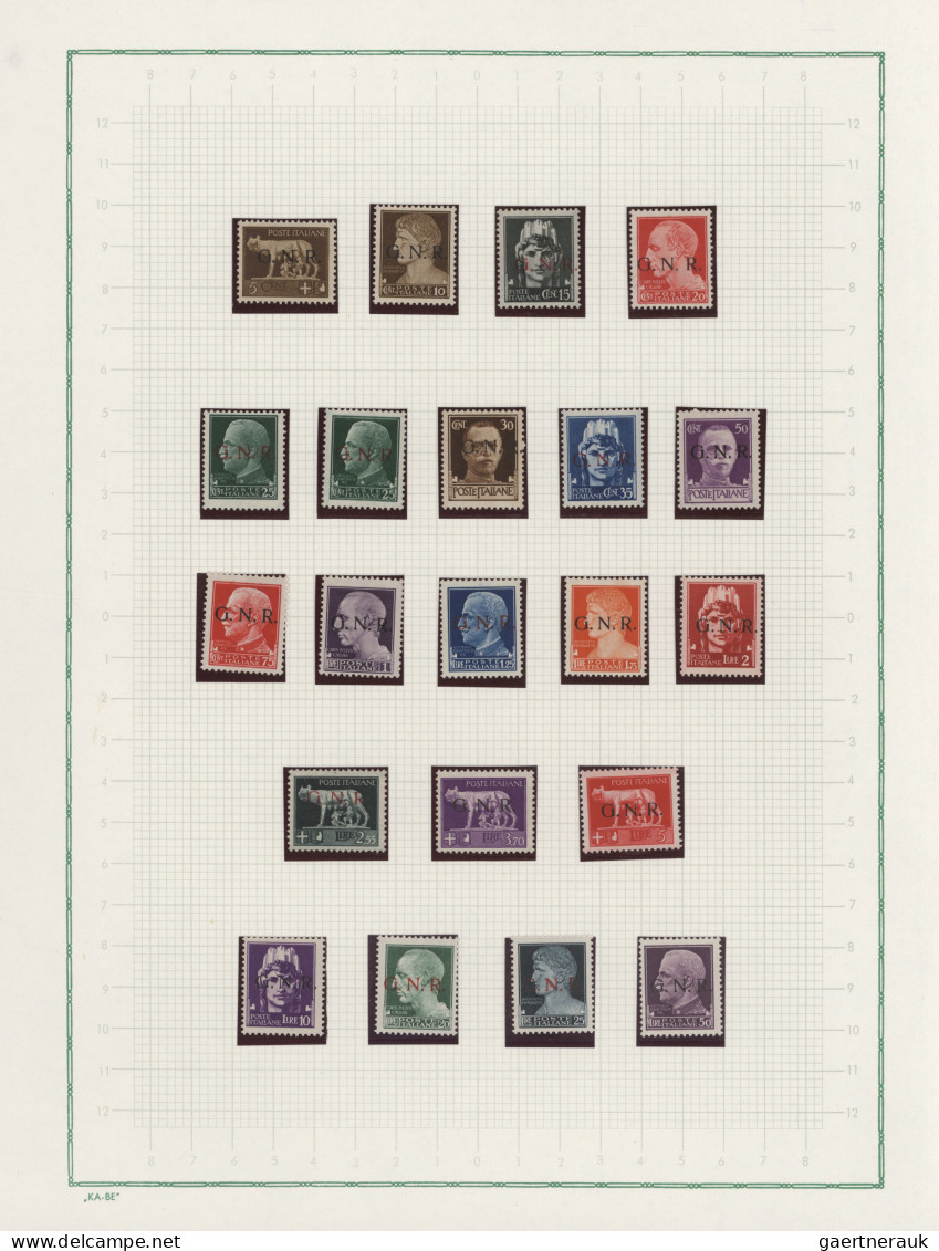 Italy: 1943/1944, Mint Collection Of 60 Stamps (mainly Never Hinged!) Neatly Mou - Other & Unclassified