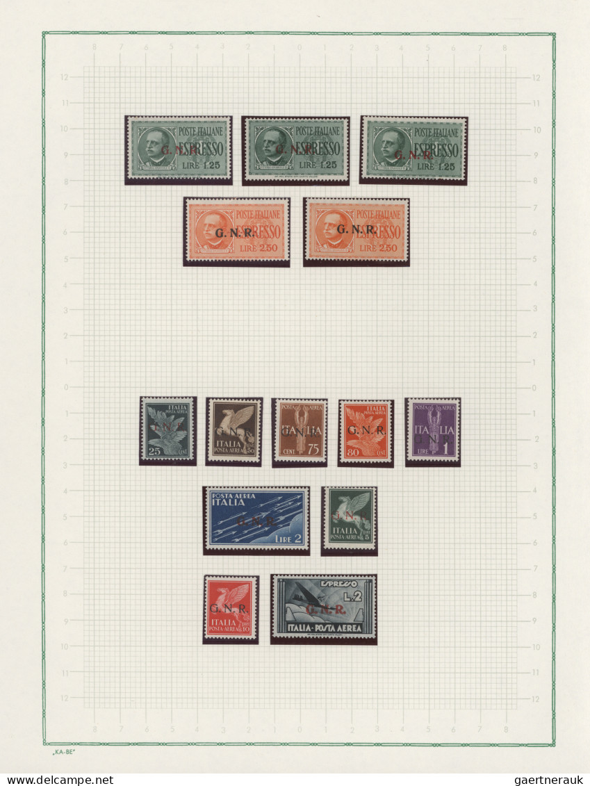 Italy: 1943/1944, Mint Collection Of 60 Stamps (mainly Never Hinged!) Neatly Mou - Sonstige & Ohne Zuordnung