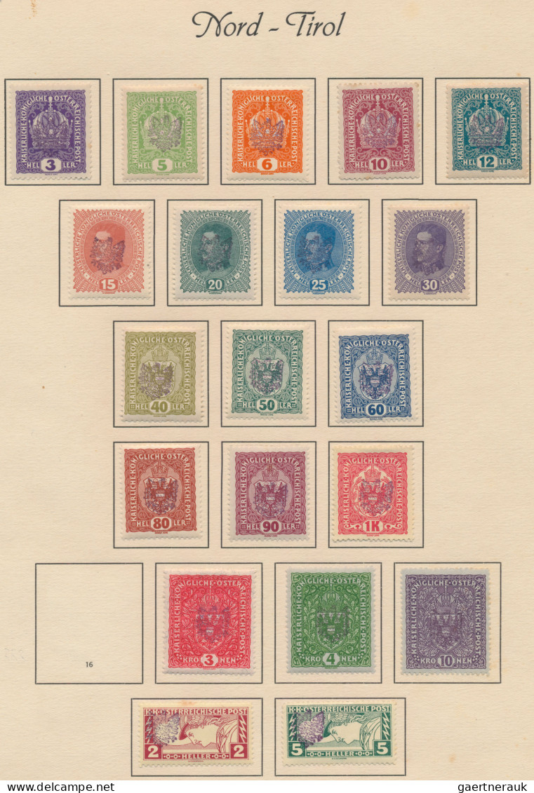 Italy - Trentino: 1918/1923 TYROL: Fine Collection Of About 260 Mint Stamps Of T - Trentin