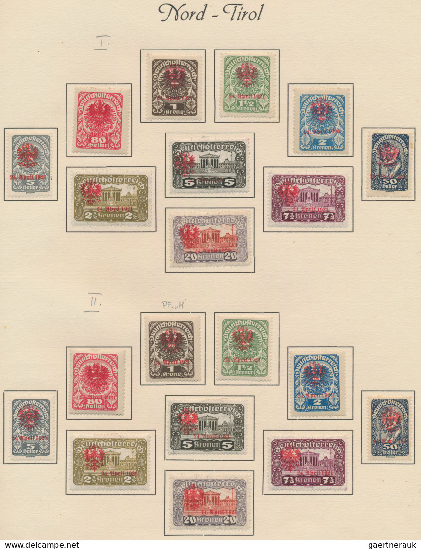 Italy - Trentino: 1918/1923 TYROL: Fine Collection Of About 260 Mint Stamps Of T - Trentin