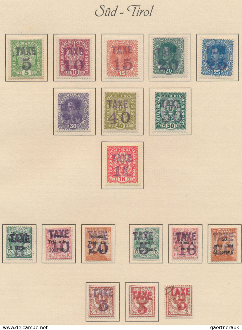 Italy - Trentino: 1918/1923 TYROL: Fine collection of about 260 mint stamps of t