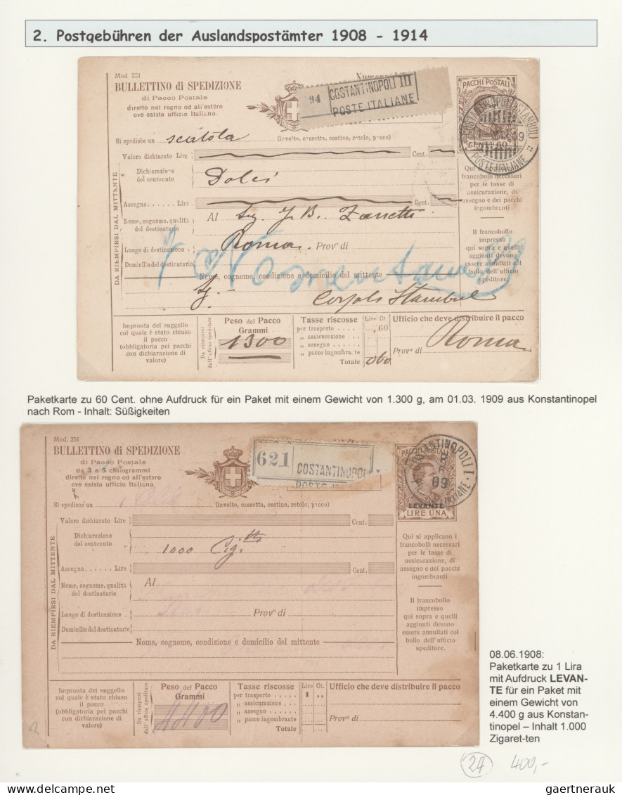 Italian PO in Turkey: 1908/1923: "The Italian Postoffices in Constantinople and