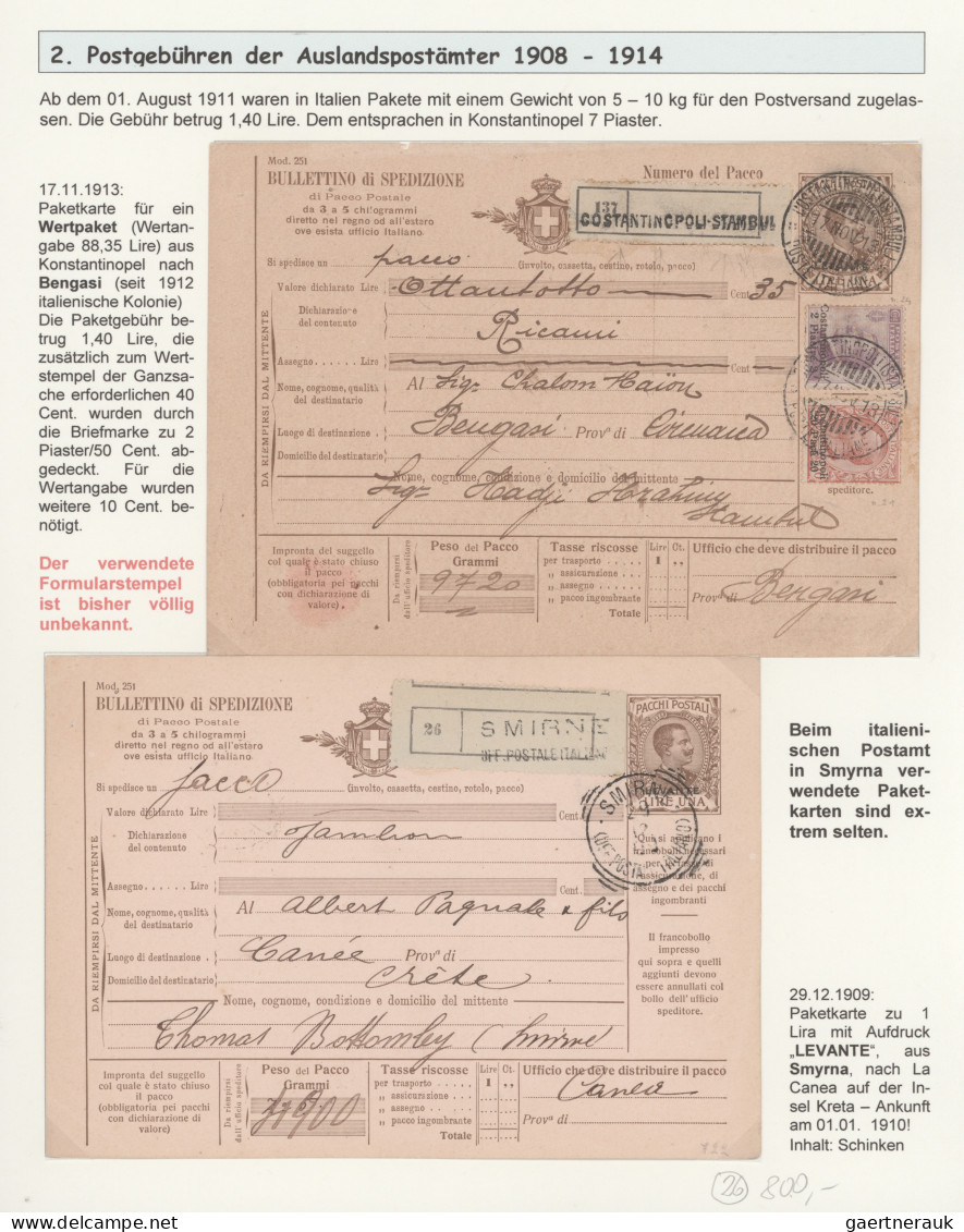 Italian PO in Turkey: 1908/1923: "The Italian Postoffices in Constantinople and