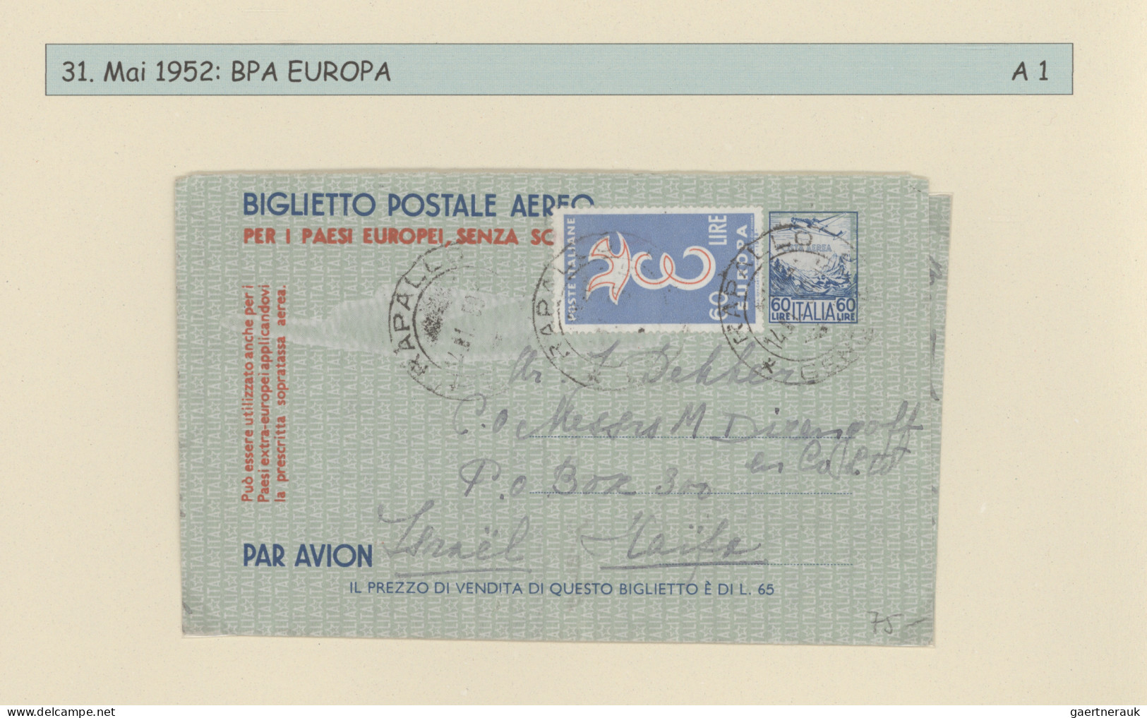 Italy - Postal Stationary: 1874/2000 (ca), six folders postal stationery cards,