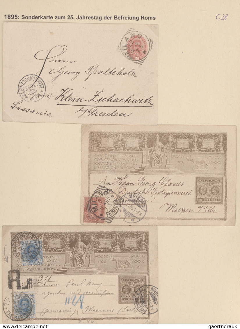 Italy - Postal Stationary: 1874/2000 (ca), six folders postal stationery cards,