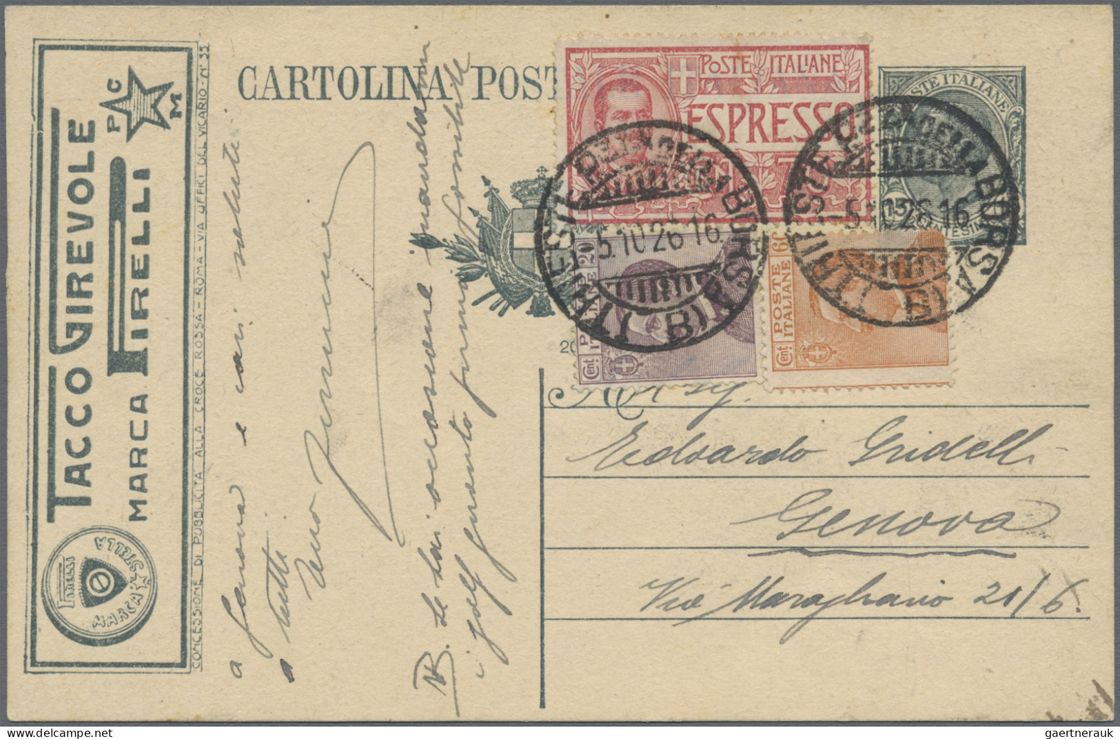 Italy - Postal Stationary: 1919/1925 Ca., Interesting Collection Of Ca.40 Used A - Ganzsachen