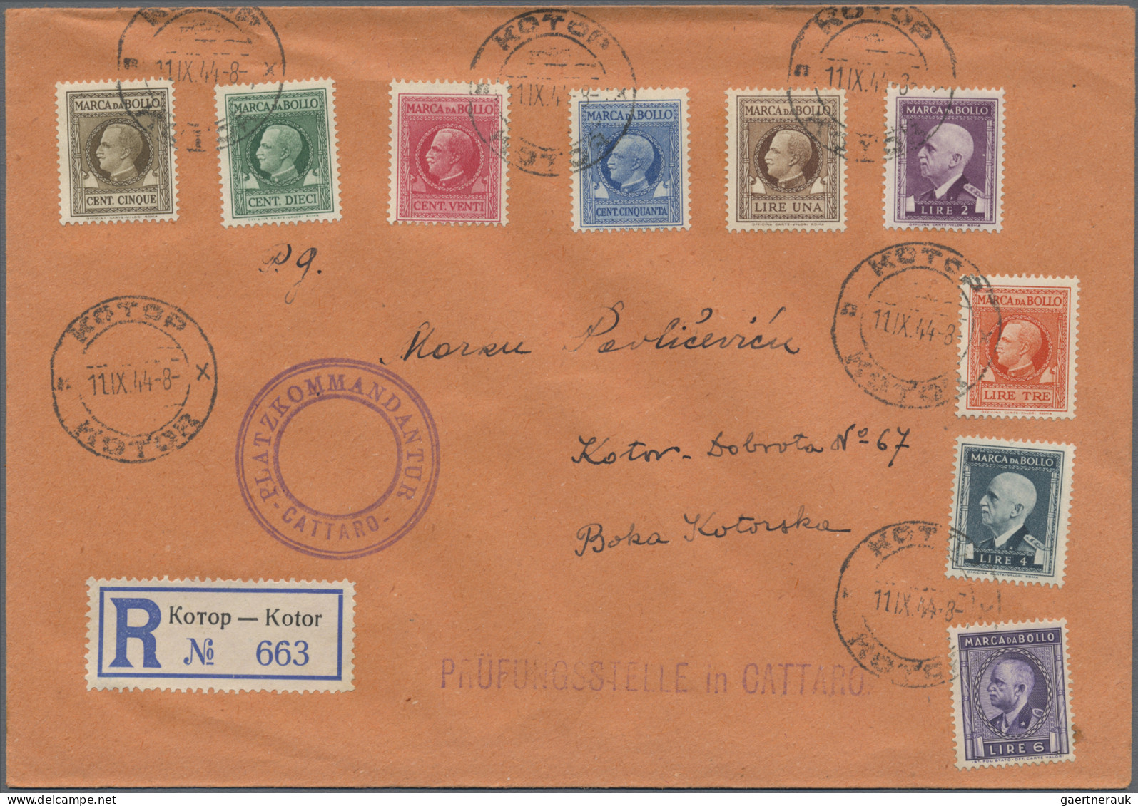 Yugoslavia: 1905/1944, Yugoslavia/area, Lot Of 42 Covers/cards, Varied Condition - Brieven En Documenten