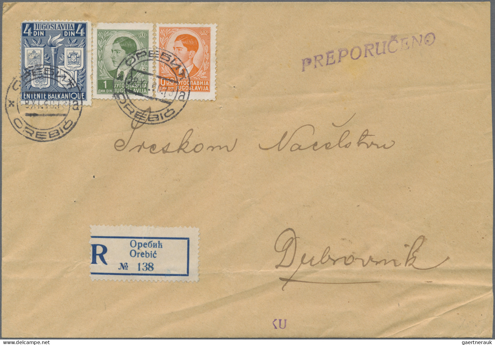 Yugoslavia: 1905/1944, Yugoslavia/area, Lot Of 42 Covers/cards, Varied Condition - Brieven En Documenten