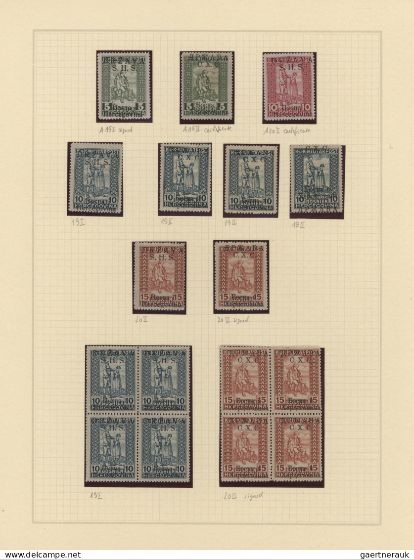 Yugoslavia: 1918, Issues Of Bosnia&Herzegovina/Invalid's Relief, Specialised Min - Ongebruikt