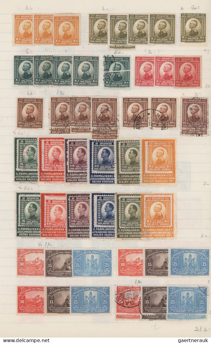 Yugoslavia: 1921/1941, Comprehensive Mint And Used Collection/accumulation Of Se - Oblitérés
