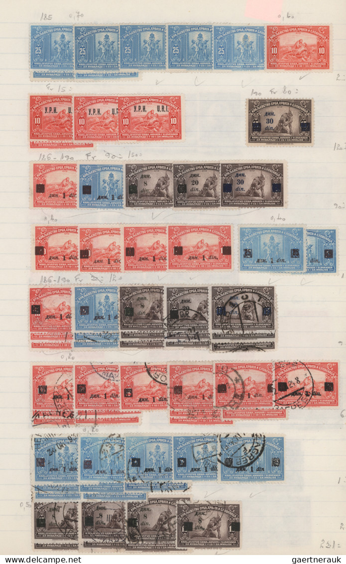 Yugoslavia: 1921/1941, Comprehensive Mint And Used Collection/accumulation Of Se - Gebruikt