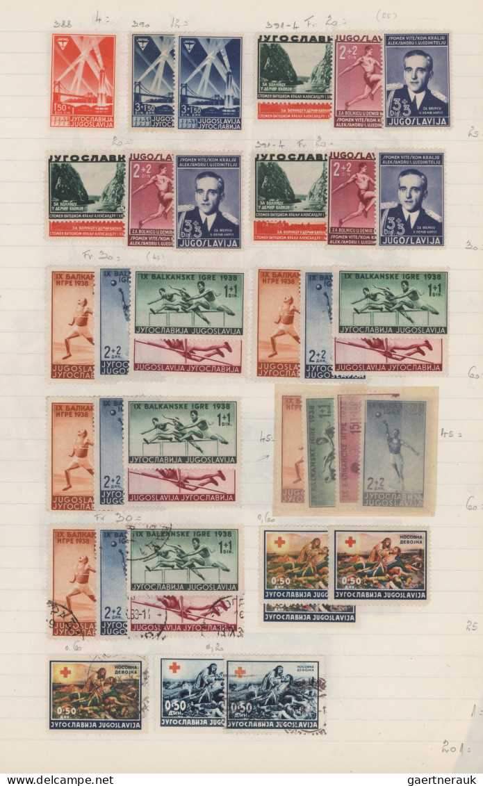 Yugoslavia: 1921/1941, Comprehensive Mint And Used Collection/accumulation Of Se - Used Stamps