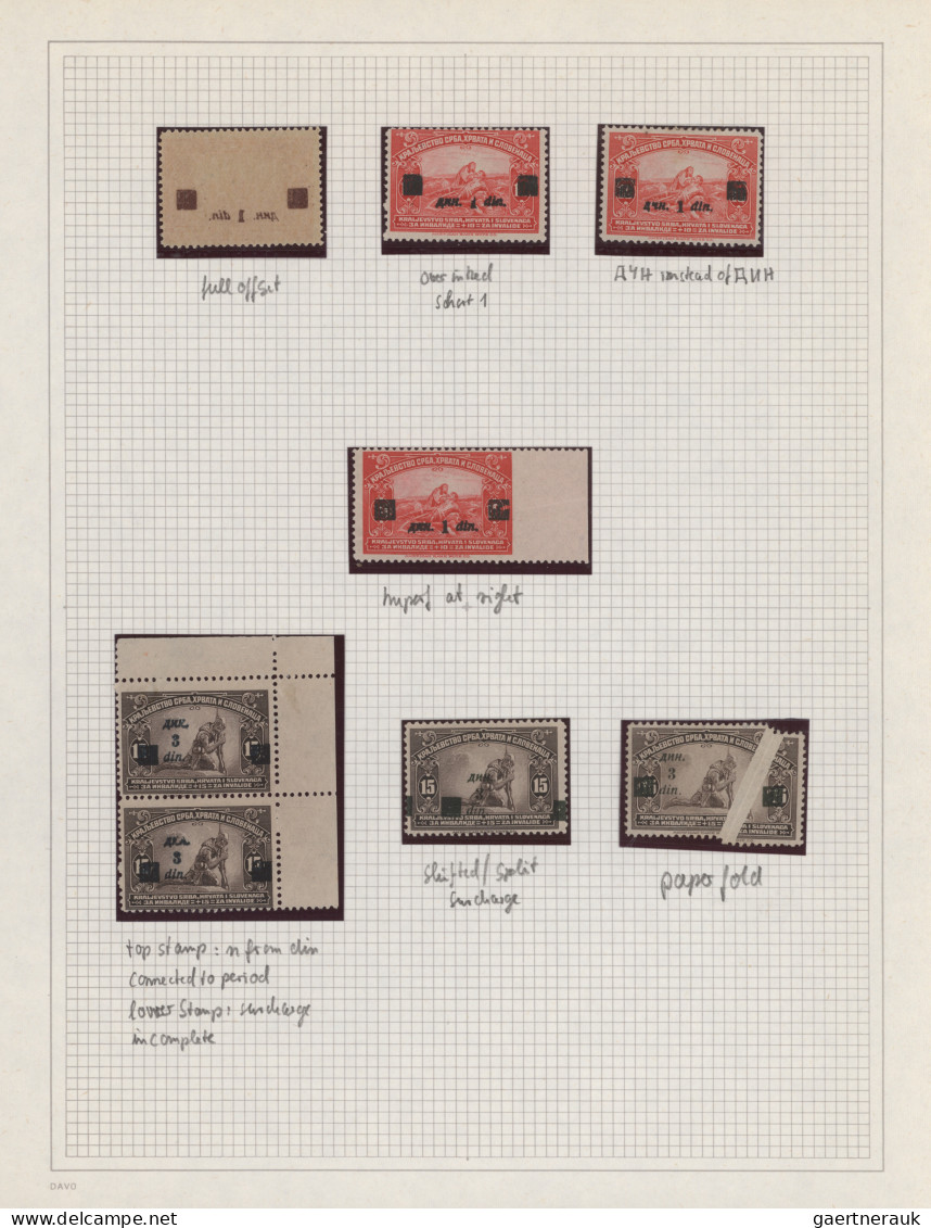 Yugoslavia: 1922, Revaluation Overprints On Charity Issue, Specialised Collectio - Used Stamps