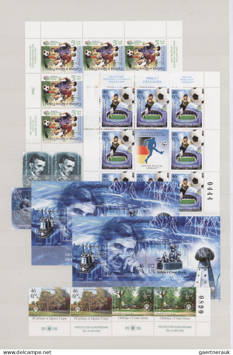 Yugoslavia: 1984/2006, Comprehensive MNH Balance Of Stamps, Souvenir Sheets And - Unused Stamps