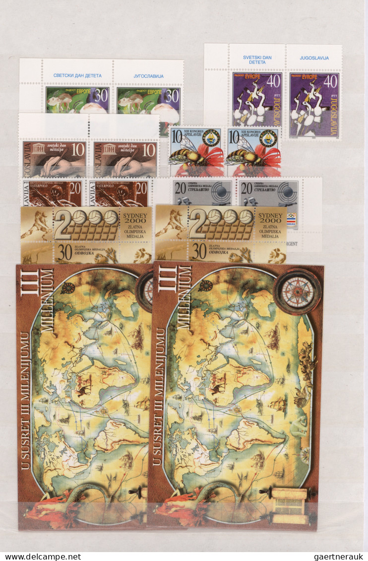 Yugoslavia: 1984/2006, comprehensive MNH balance of stamps, souvenir sheets and