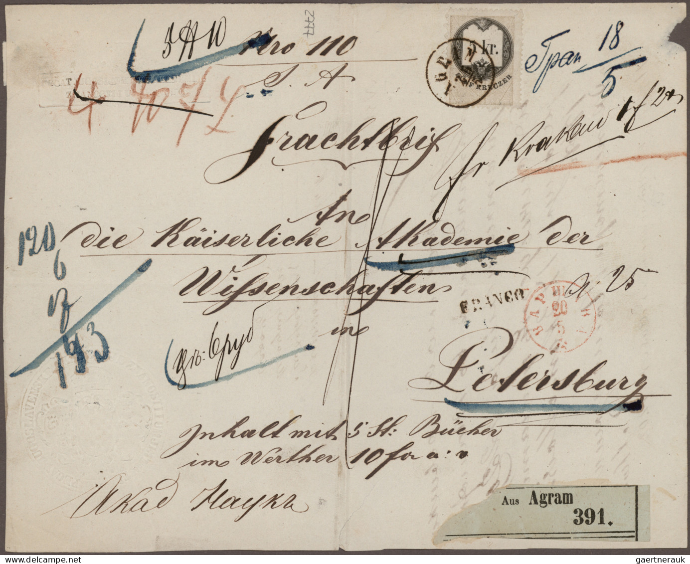 Croatia: 1830/1947 (ca.), AGRAM/ZAGREB, collection of apprx. 40 covers and apprx