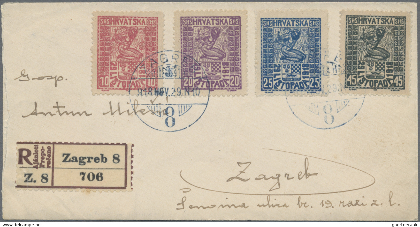 Croatia: 1843/1945, Assortment Of Apprx. 55 Covers/cards, From Austrian Period T - Croatie