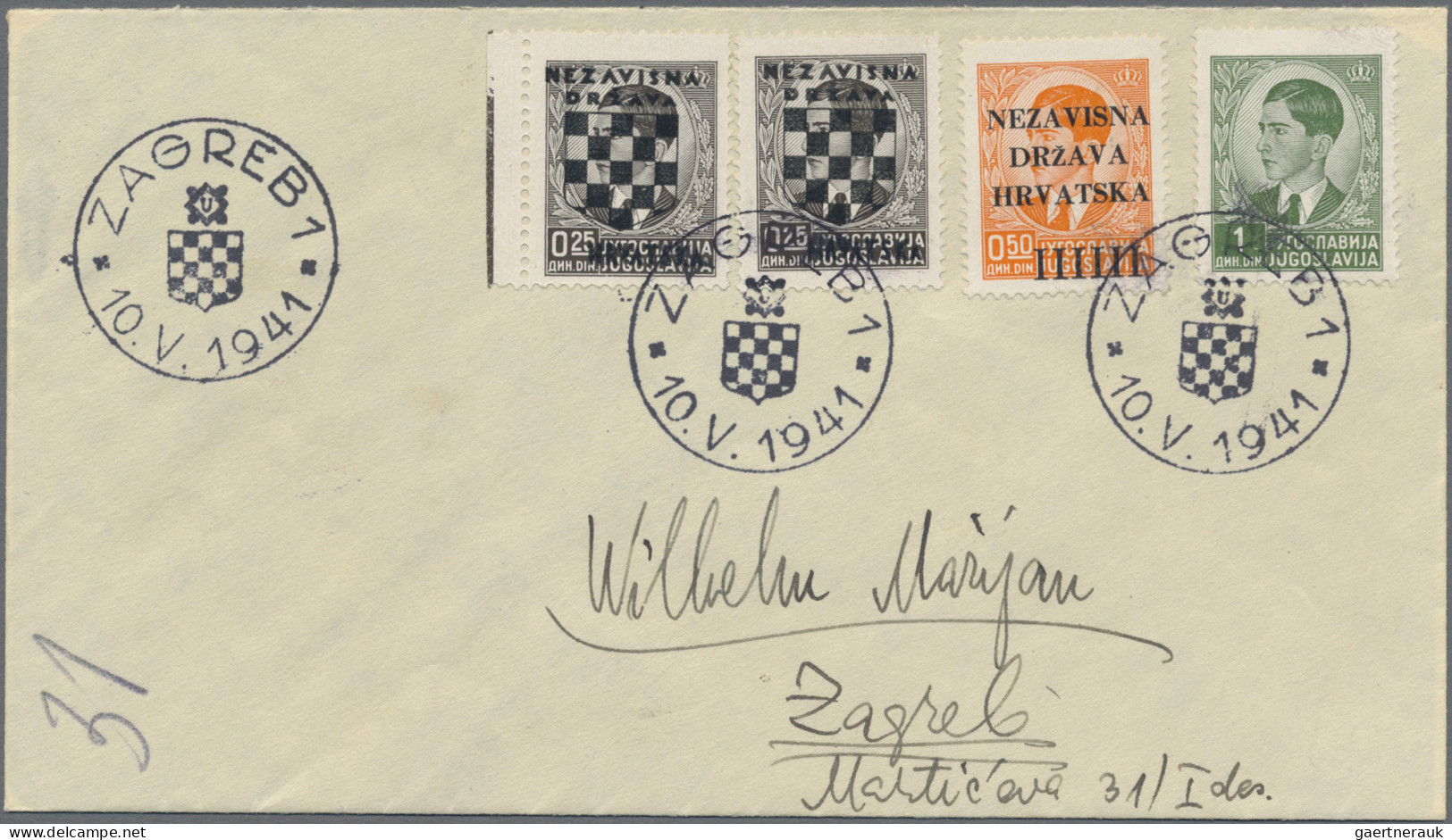 Croatia: 1843/1945, Assortment Of Apprx. 55 Covers/cards, From Austrian Period T - Croacia