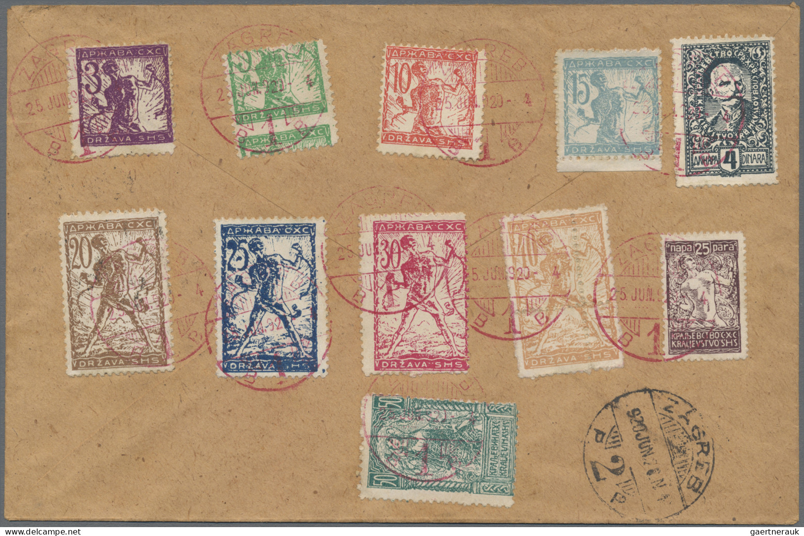 Croatia: 1843/1945, assortment of apprx. 55 covers/cards, from Austrian period t