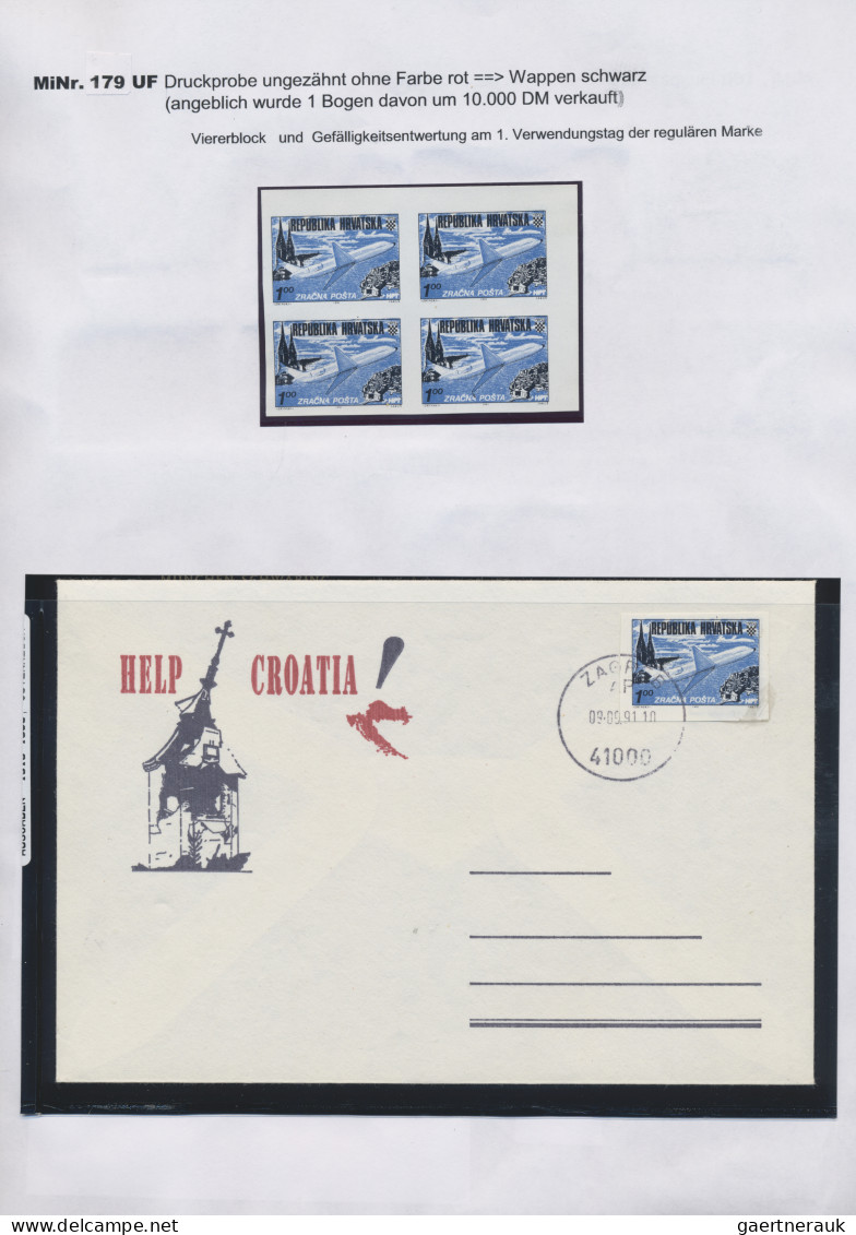 Croatia: 1991, Extraordinary MNH Specialised Collection Of Postage And Charity T - Kroatië