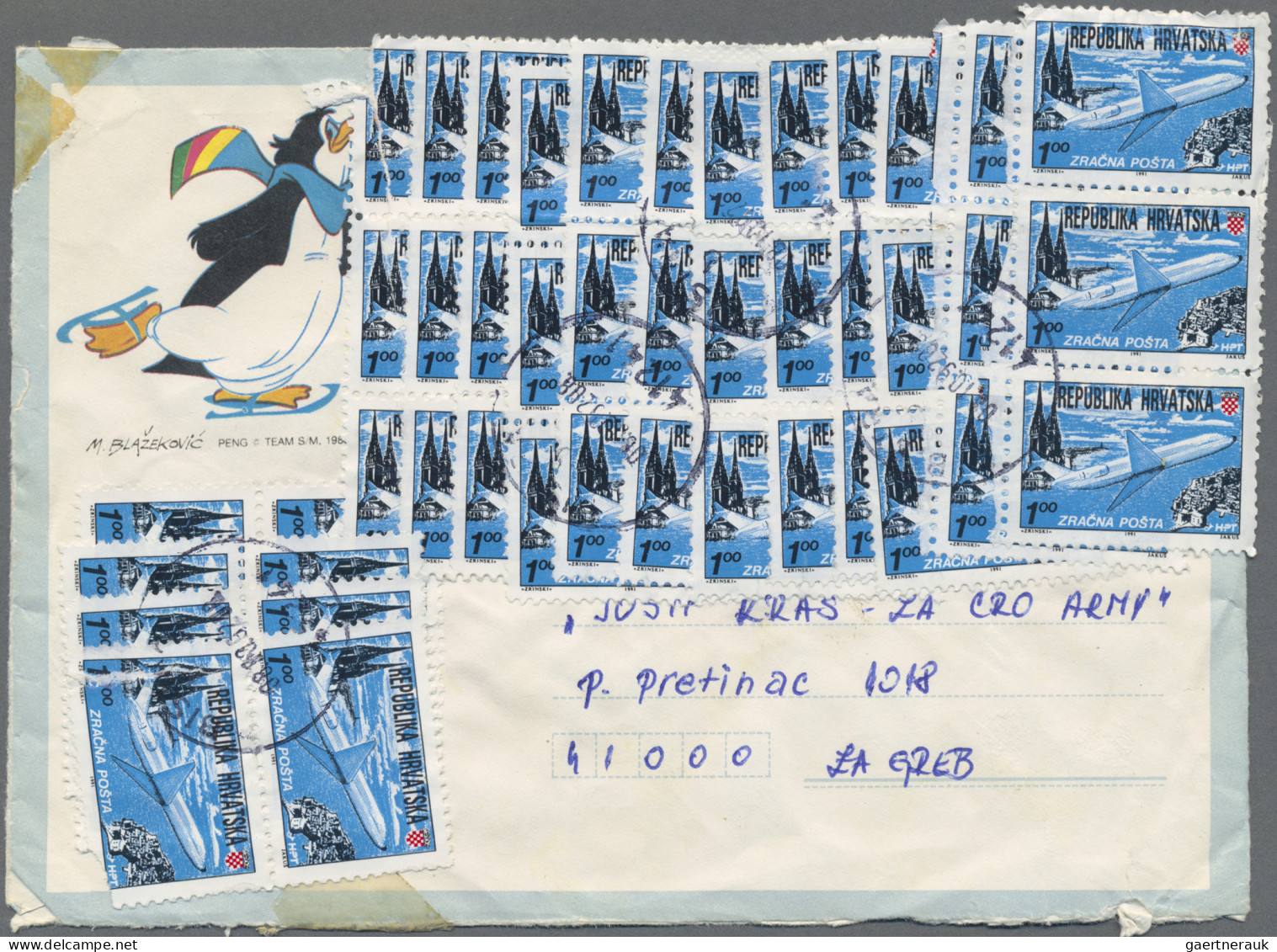 Croatia: 1991/1992: Collection Of More Than 100 Covers, Postcards, FDC's Etc., M - Croatia
