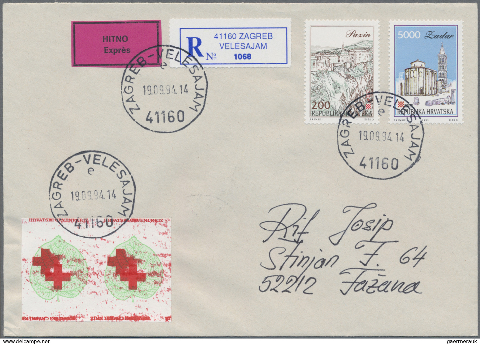 Croatia: 1991/2000, collection of apprx. 650 covers/cards in five Lindner binder