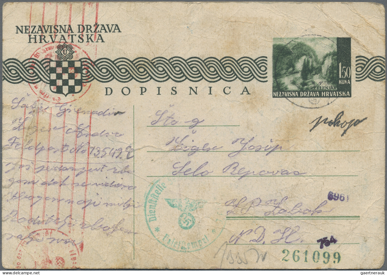 Croatia - Specialities: 1942/1944 (ca), Croatian WWII Volunteer Feldpost Collect - Croatie