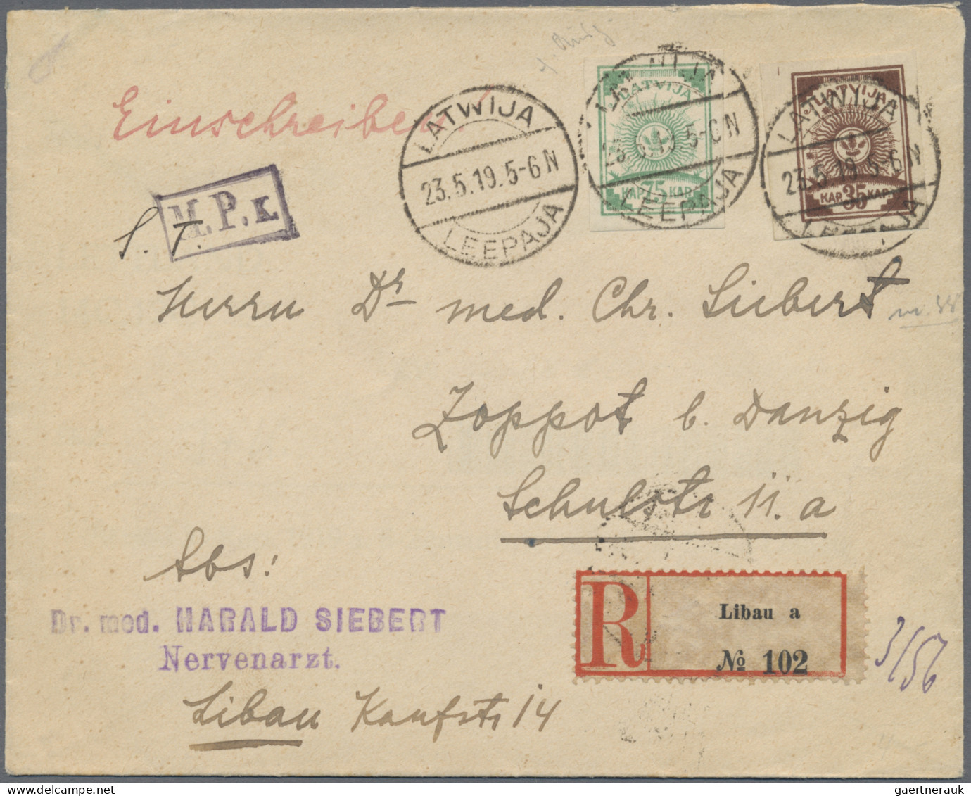 Latvia: 1919/1939, Collection Of 28 Covers/cards Incl. Registered And Censored M - Lettonia