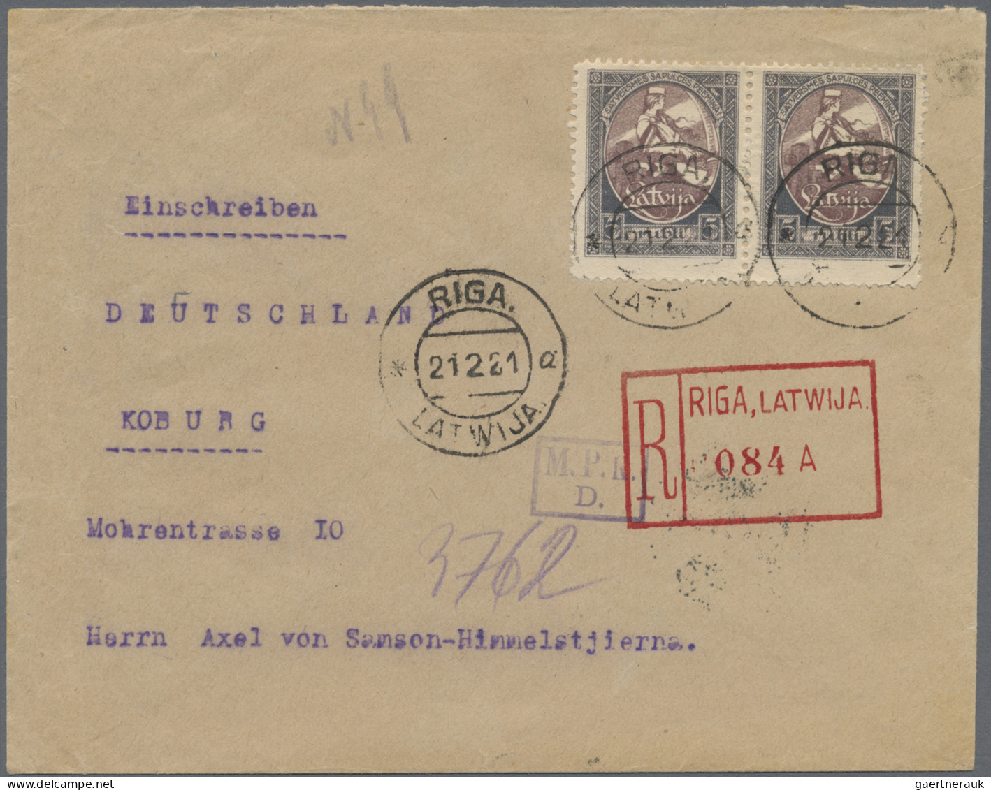 Latvia: 1919/1939, collection of 28 covers/cards incl. registered and censored m