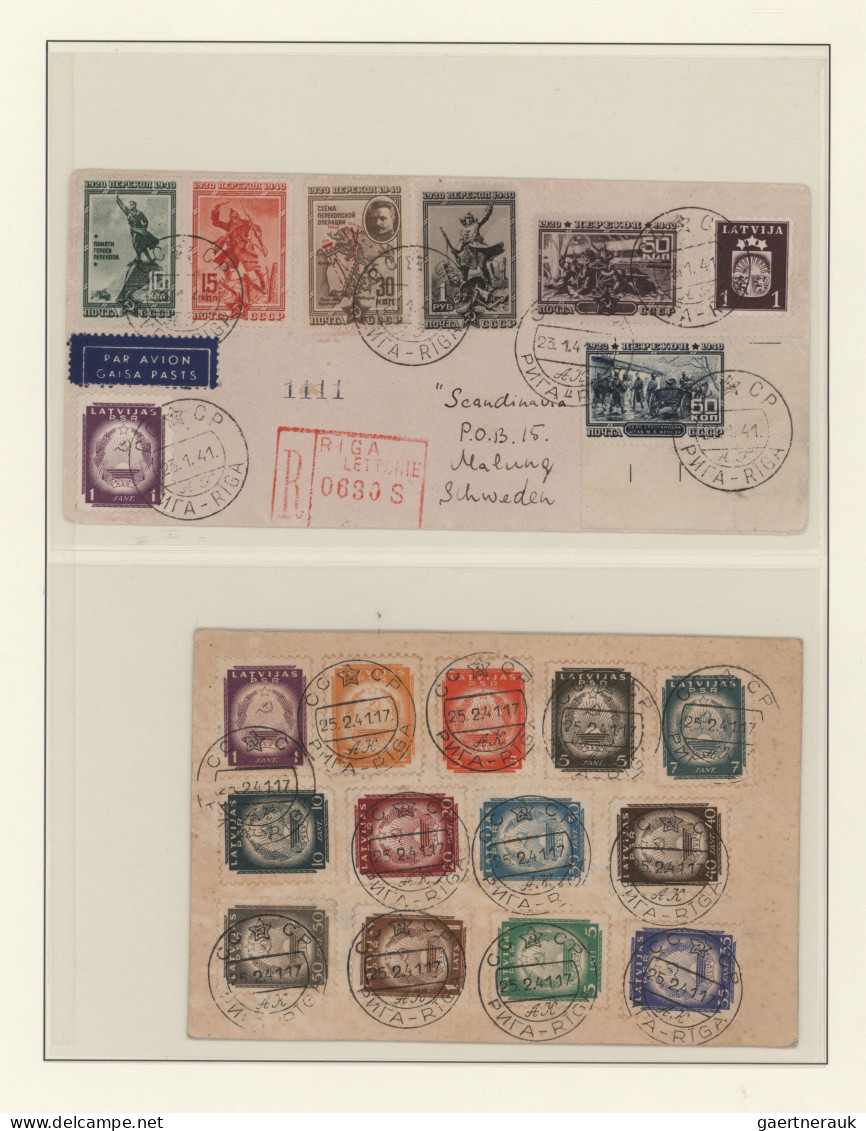 Latvia: 1939/1941, Latvia. Collection Of About 100 Items In Two Albums From The - Lettland