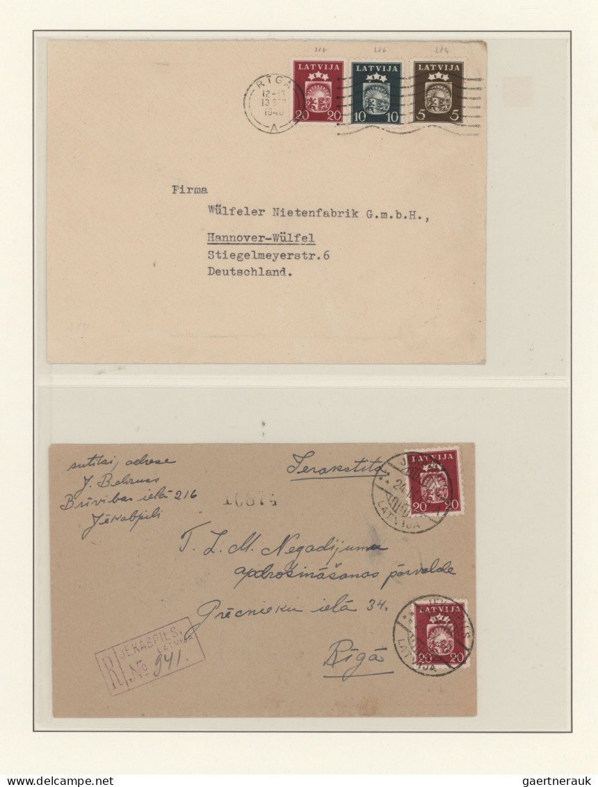 Latvia: 1939/1941, Latvia. Collection Of About 100 Items In Two Albums From The - Lettonie