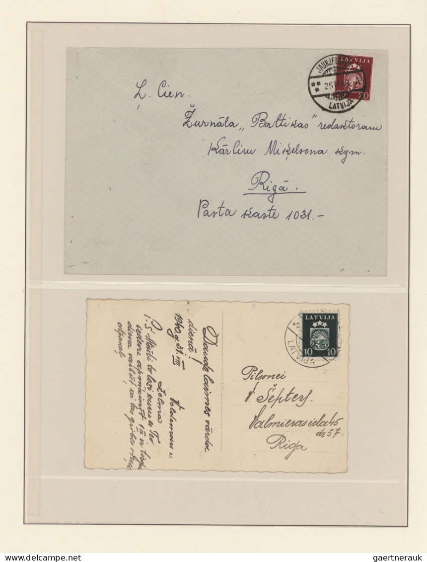 Latvia: 1939/1941, Latvia. Collection Of About 100 Items In Two Albums From The - Lettland