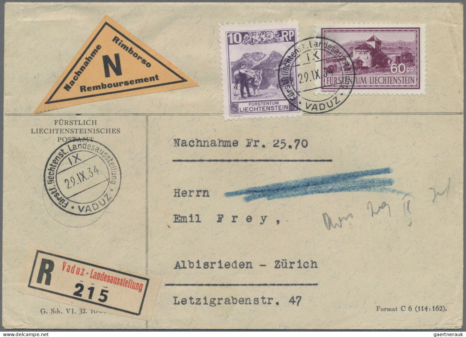 Liechtenstein: 1866/1980, umfangreiche Sammlung von ca. 720 Briefen und Karten a