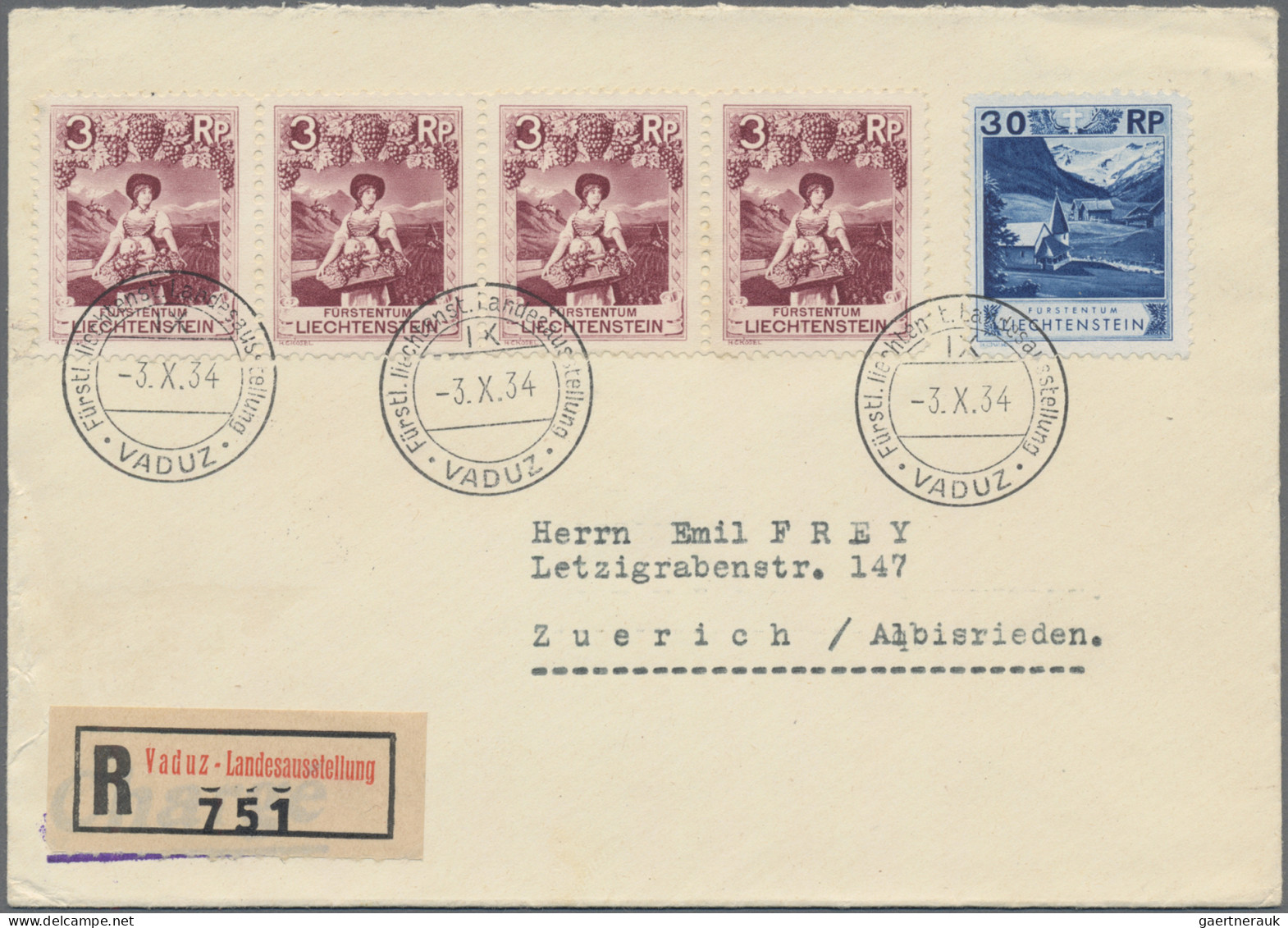 Liechtenstein: 1866/1980, umfangreiche Sammlung von ca. 720 Briefen und Karten a