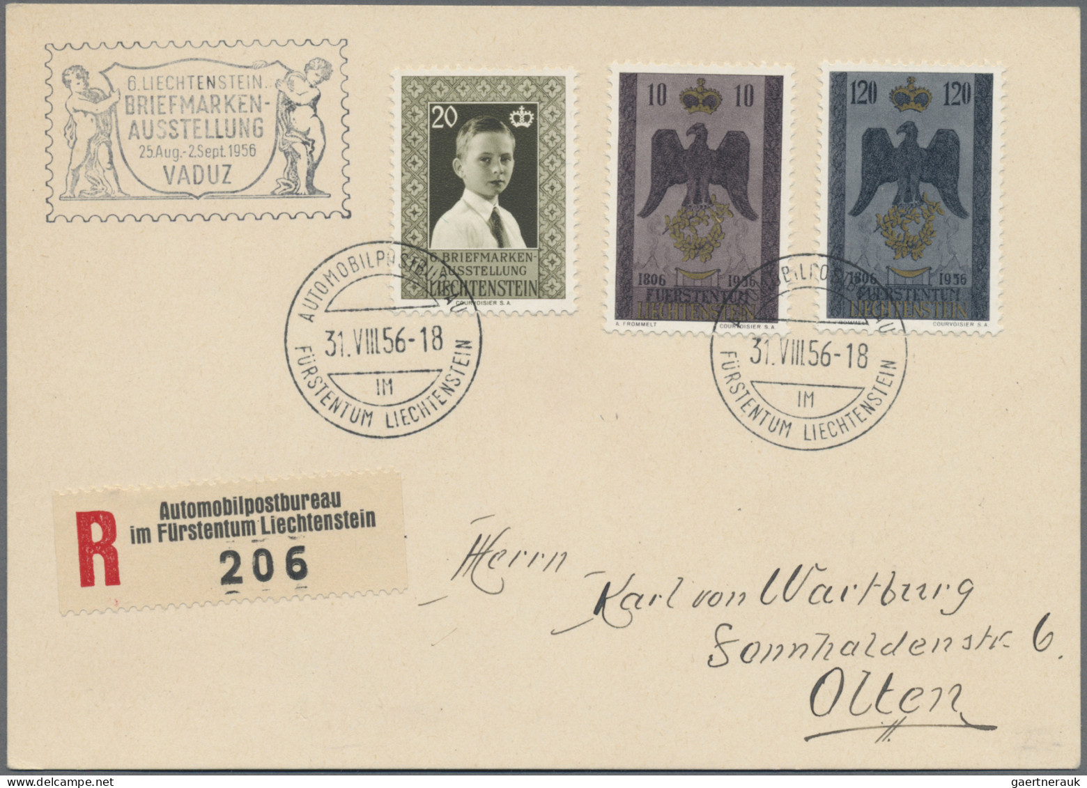 Liechtenstein: 1866/1980, umfangreiche Sammlung von ca. 720 Briefen und Karten a