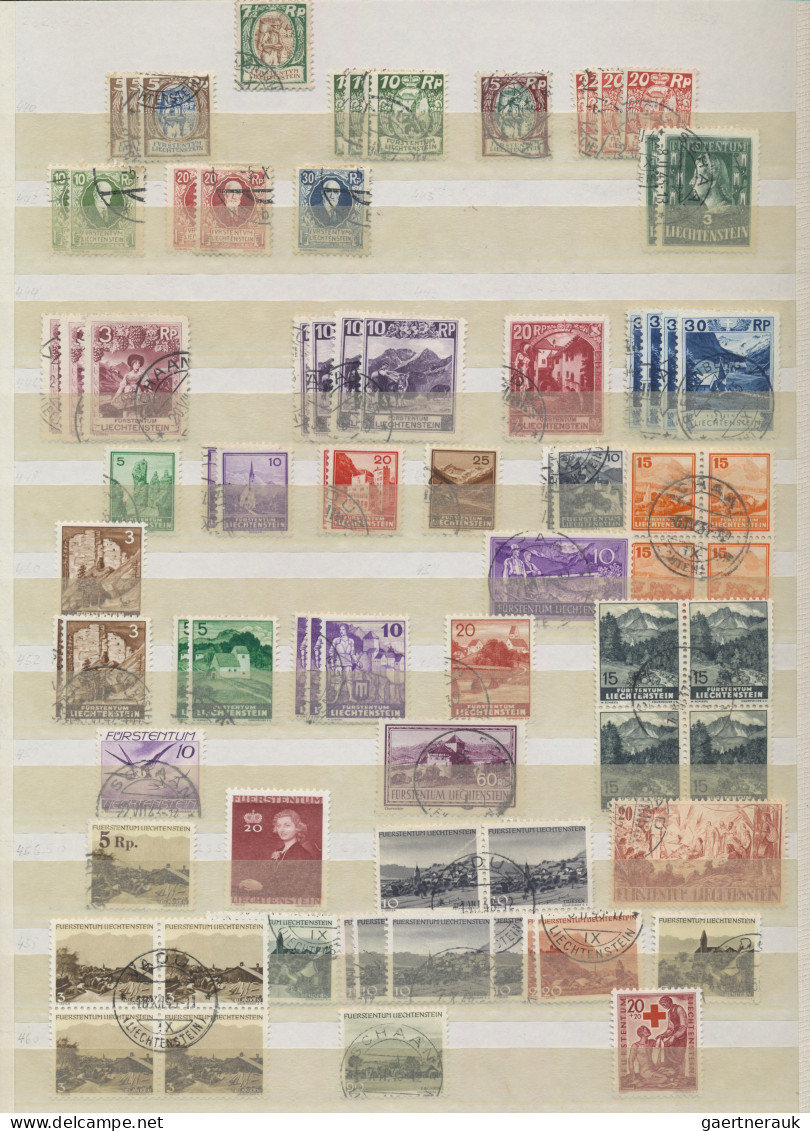 Liechtenstein: 1912/2013 (ca.), Sammlung Mit Dubletten Im Steckbuch, Postfrisch, - Collections