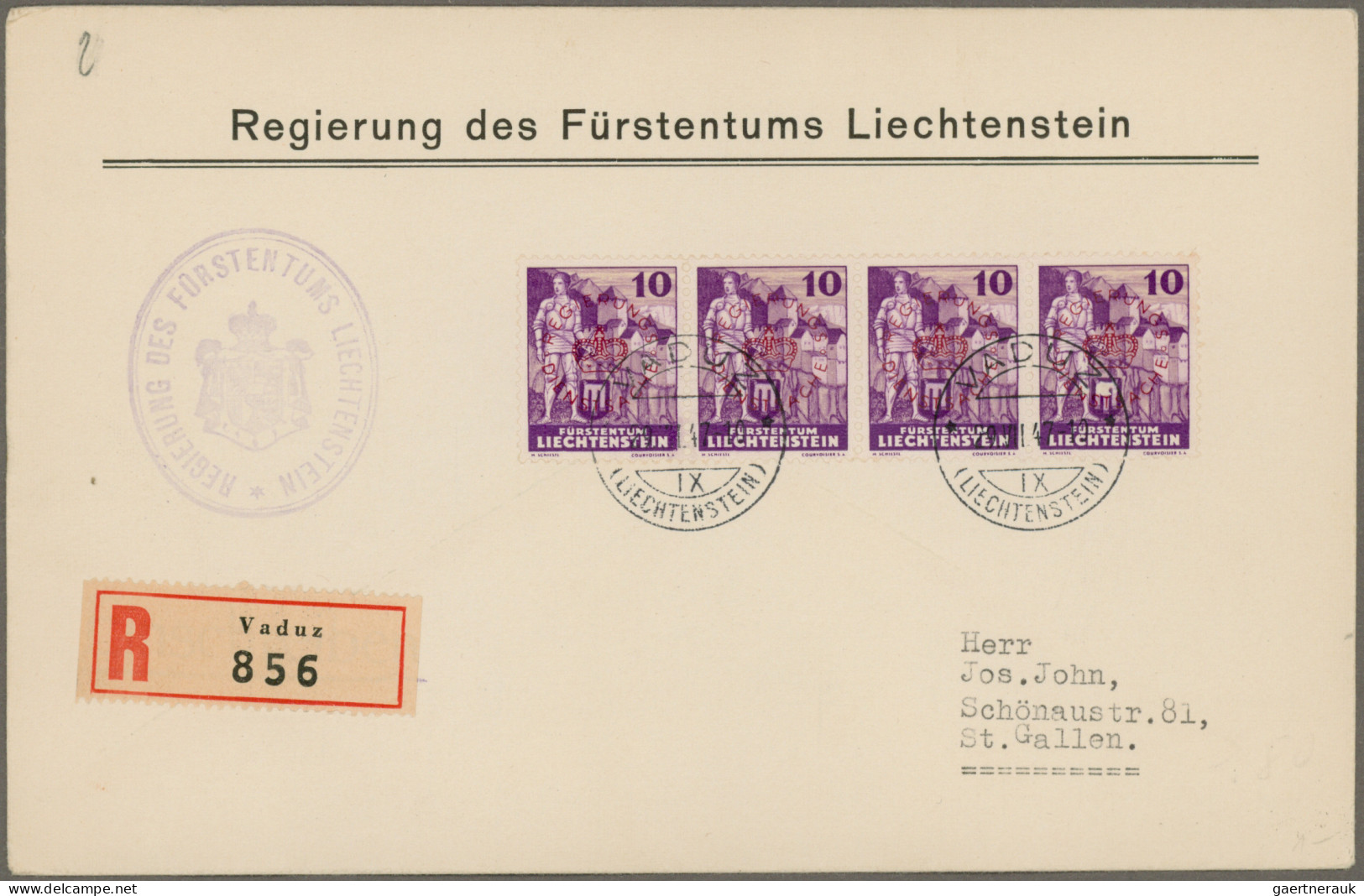 Liechtenstein: 1920/1990 (ca.), Partie Von Ca. 105 Briefen Und Karten, Dabei Son - Collections