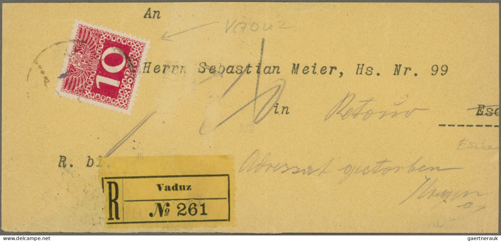 Liechtenstein: 1920/1990 (ca.), Partie Von Ca. 105 Briefen Und Karten, Dabei Son - Sammlungen