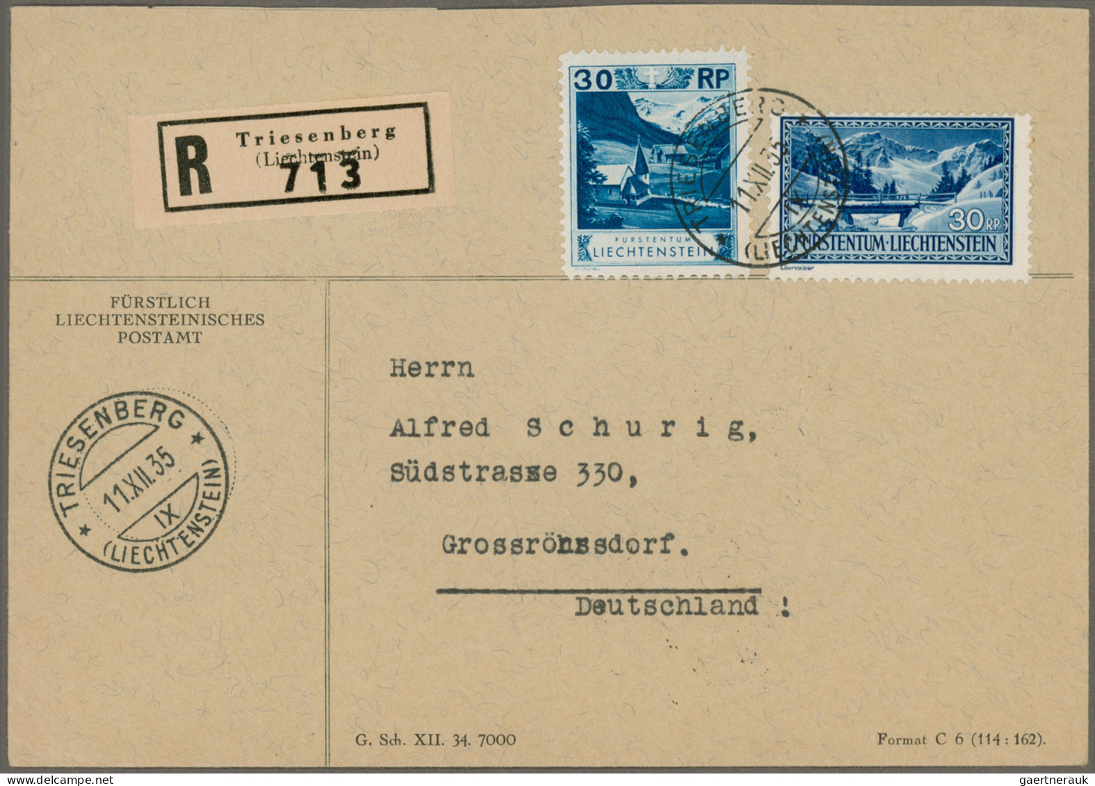 Liechtenstein: 1920/1990 (ca.), Partie von ca. 105 Briefen und Karten, dabei Son