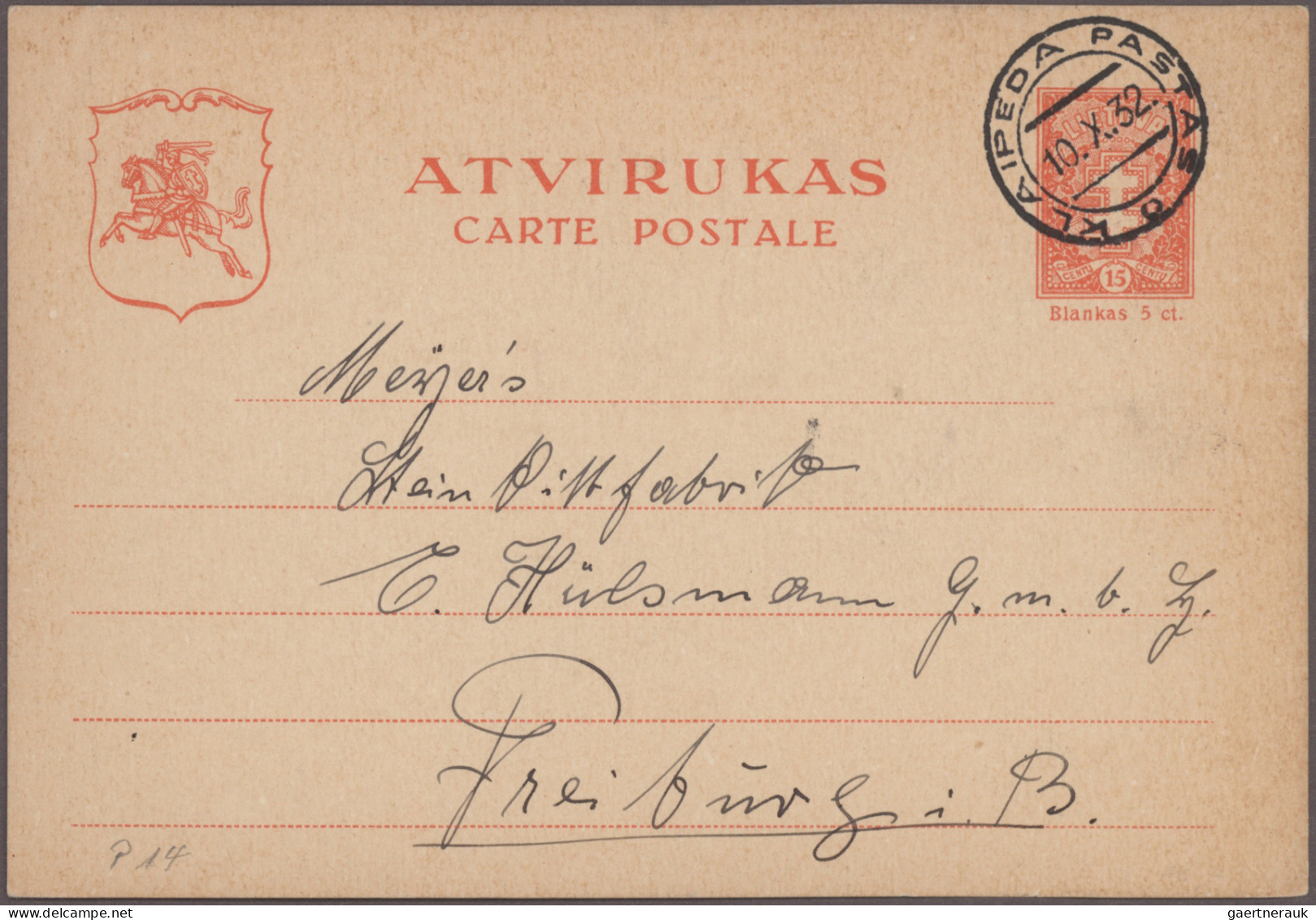 Lithuania: 1921/1939, Lot Of Seven Covers/cards, E.g. Two Registered Airmail Cov - Litouwen